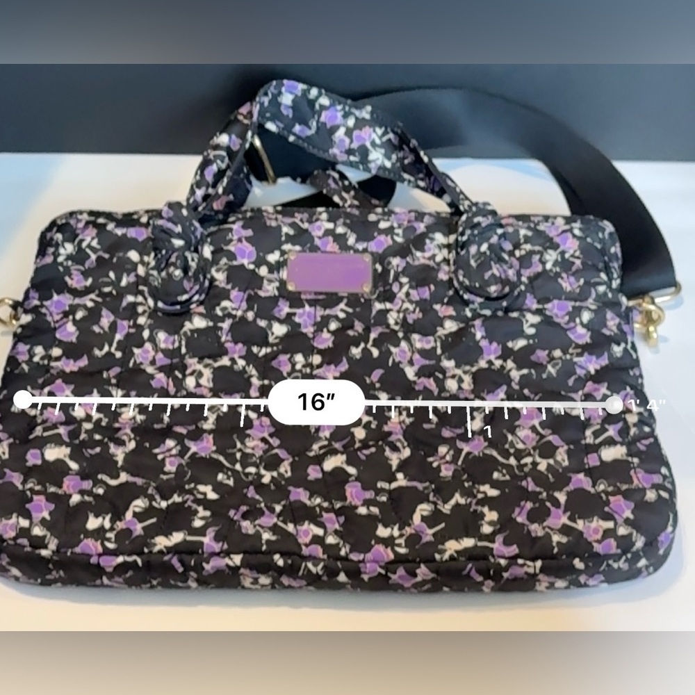 Marc by Marc Jacobs  nylon laptop bag in a black and purple floral - Picture 9 of 9